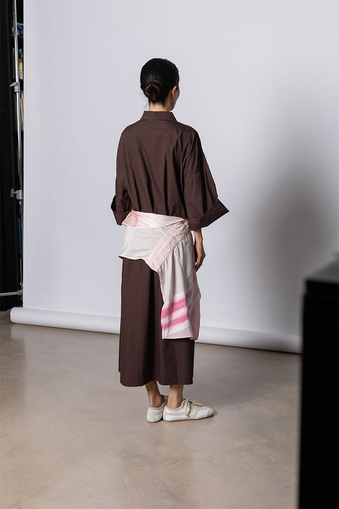 Hand Painted Sash belt Scarf - Pink/Pink