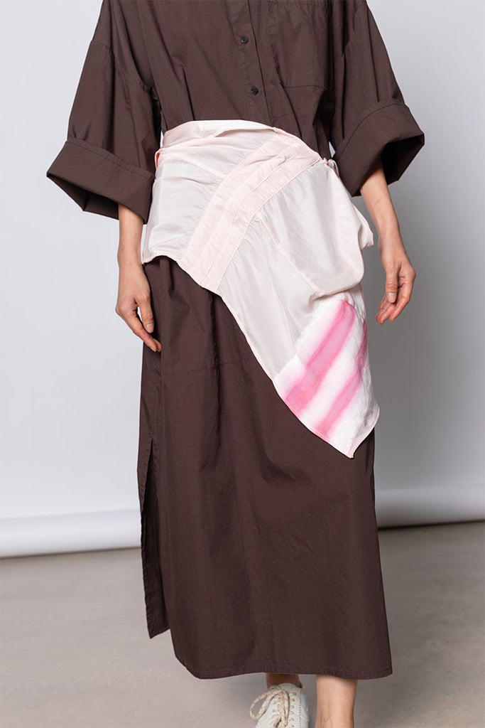 Hand Painted Sash belt Scarf - Pink/Pink