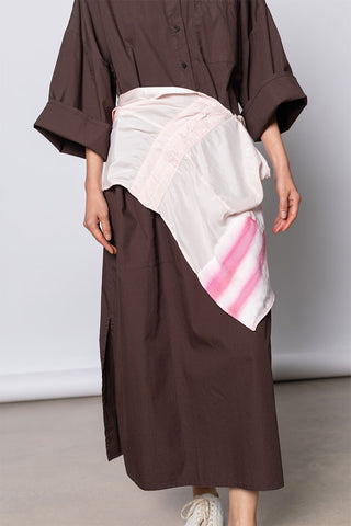 Hand Painted Sash belt Scarf - Pink/Pink