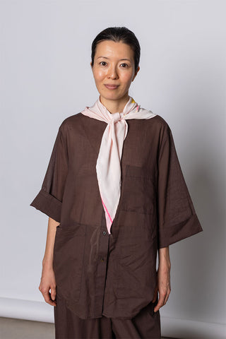 Hand Painted Scarf IV - Pink/White Wash/Yellow