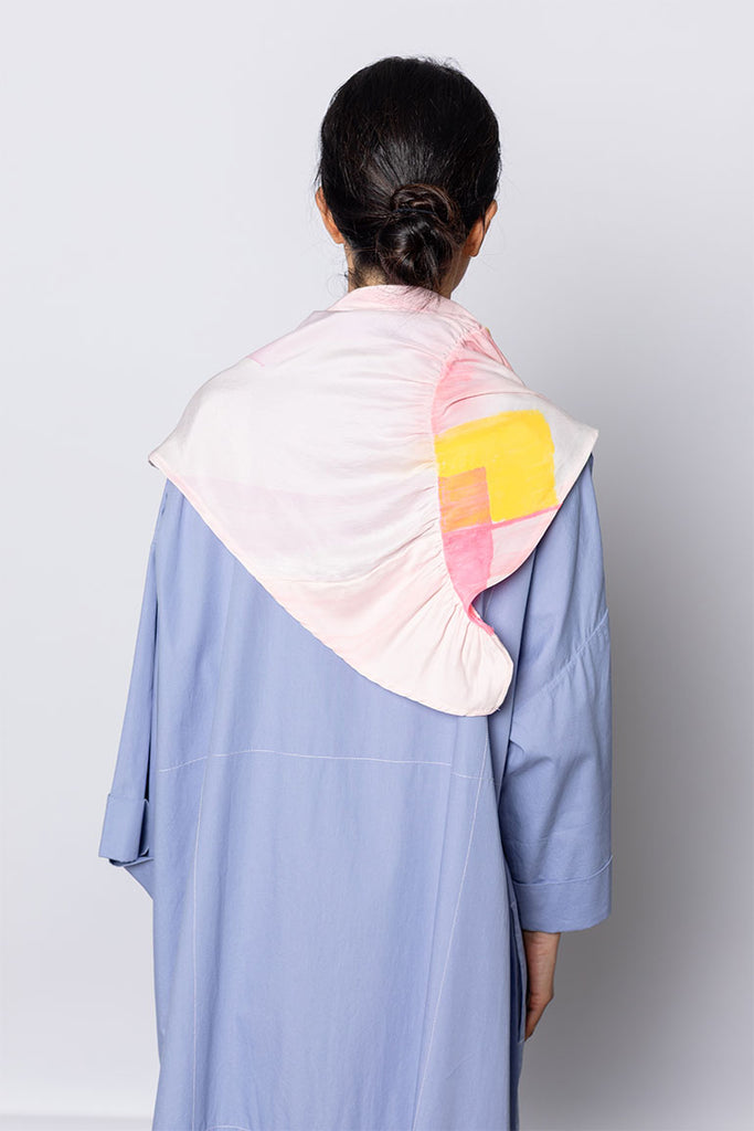 Hand Painted Scarf I - Pink/Yellow