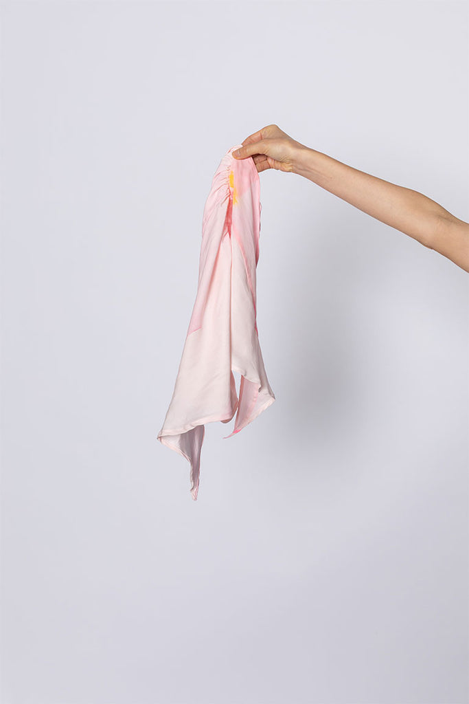 Hand Painted Scarf I - Pink/Yellow