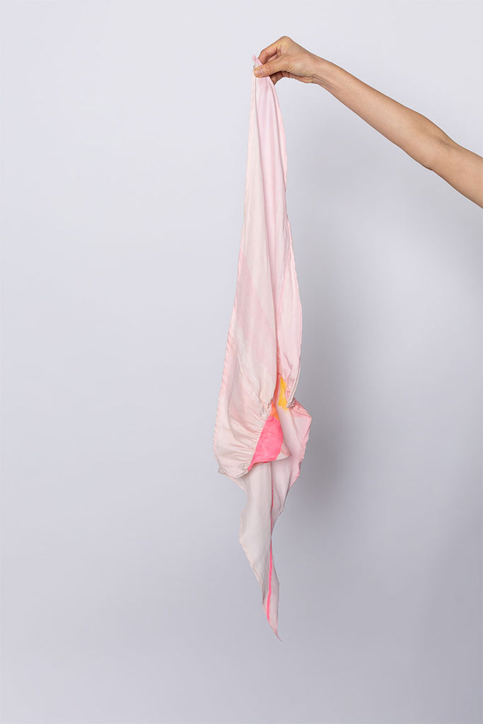 Hand Painted Scarf I - Pink/Yellow