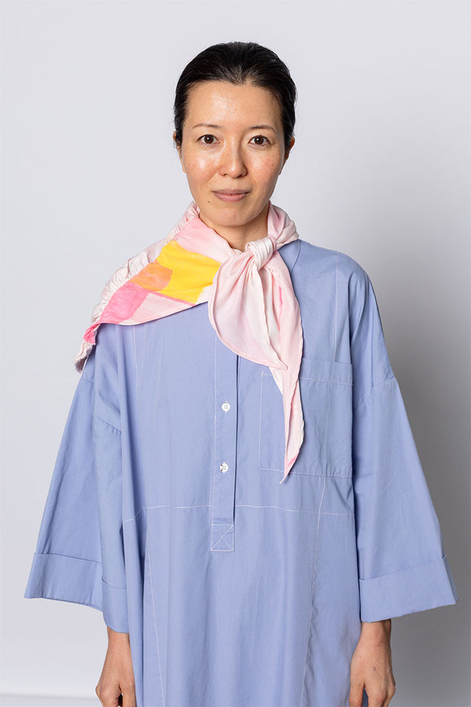 Hand Painted Scarf I - Pink/Yellow