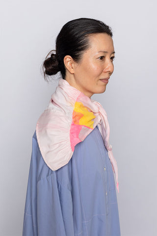 Hand Painted Scarf I - Pink/Yellow