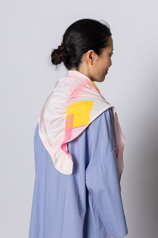 Hand Painted Scarf I - Pink/Yellow