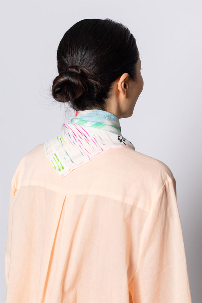 Hand Painted Scarf VIII - Multi/Stripe