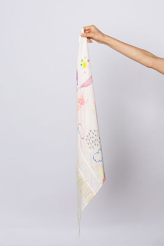 Hand Painted Scarf VII - Texta Test