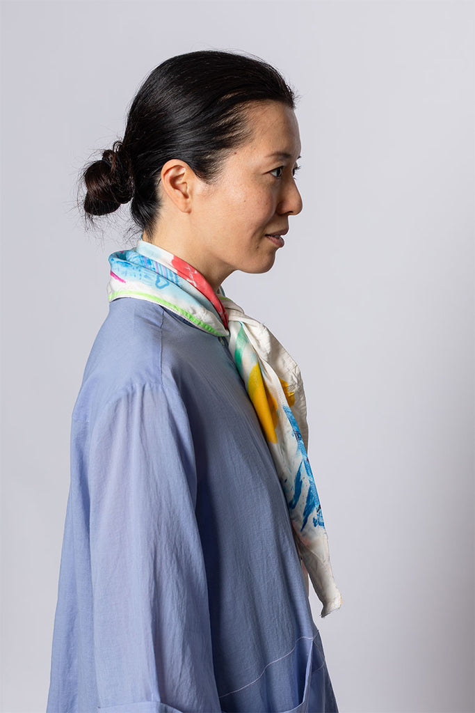 Hand Painted Scarf VI - Multi/Pocket