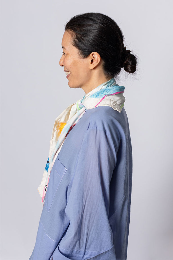 Hand Painted Scarf VI - Multi/Pocket