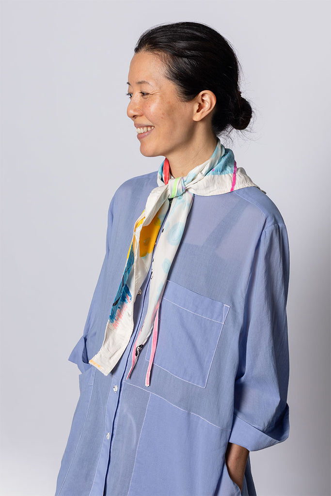 Hand Painted Scarf VI - Multi/Pocket