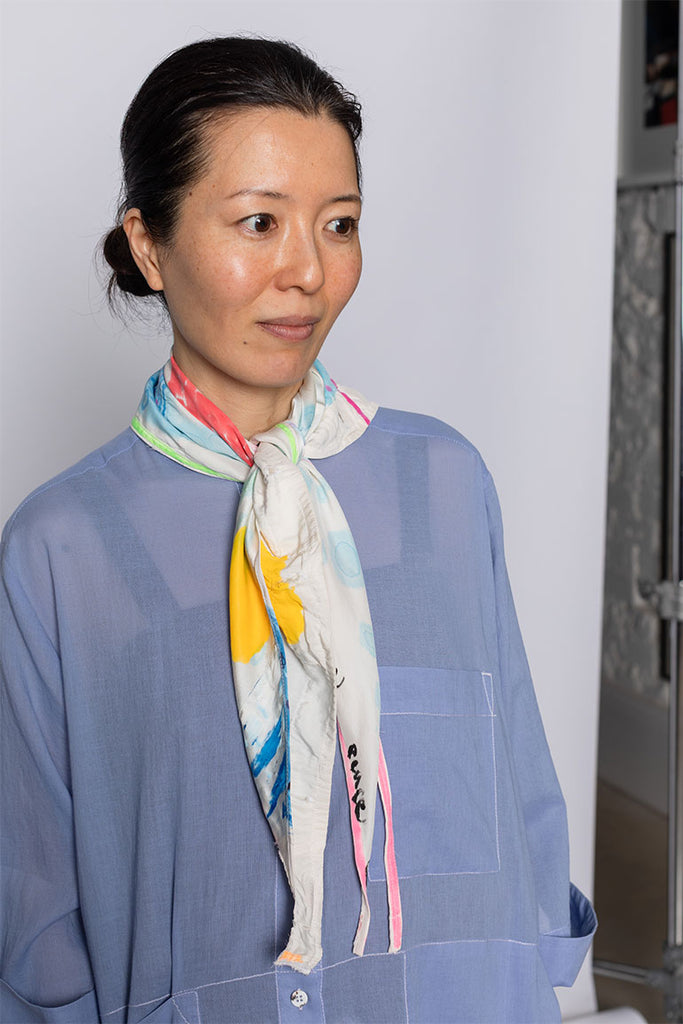 Hand Painted Scarf VI - Multi/Pocket