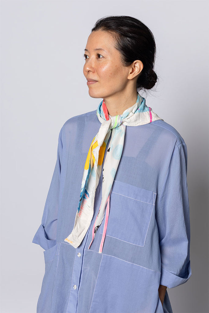 Hand Painted Scarf VI - Multi/Pocket