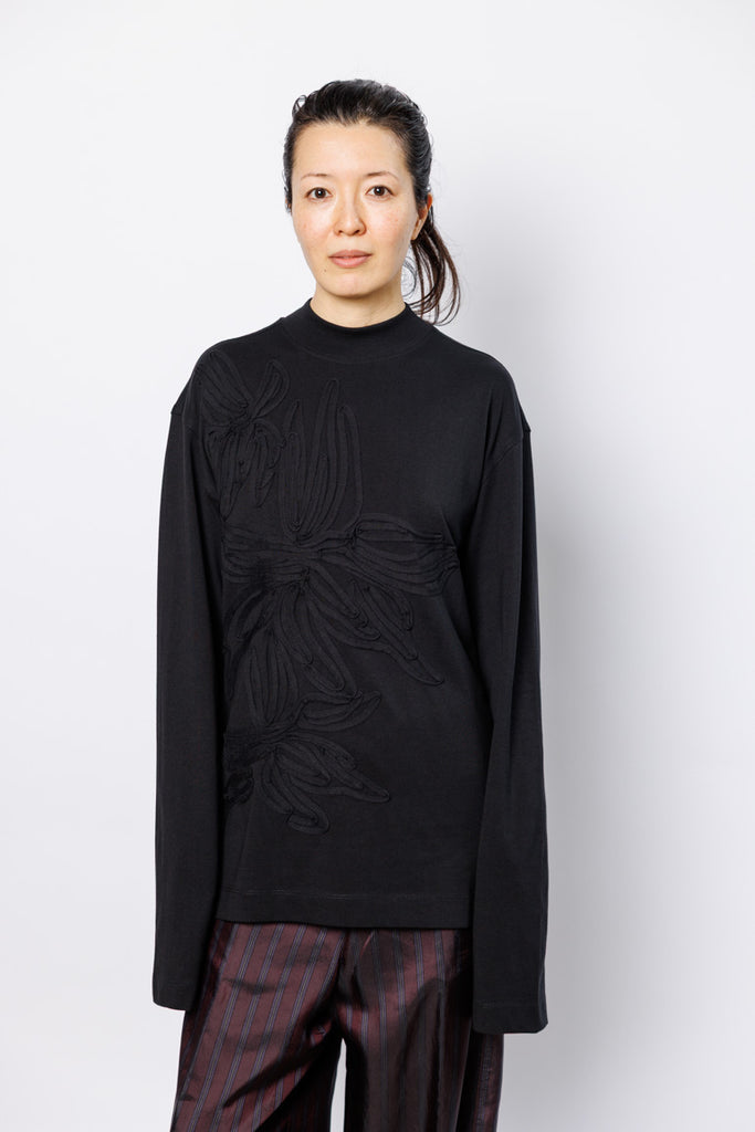 Hegera Embellished Long Sleeve T-Shirt - Black