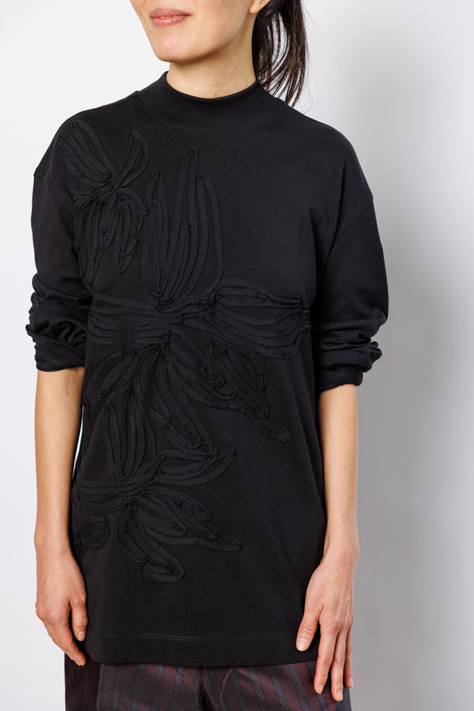 Hegera Embellished Long Sleeve T-Shirt - Black
