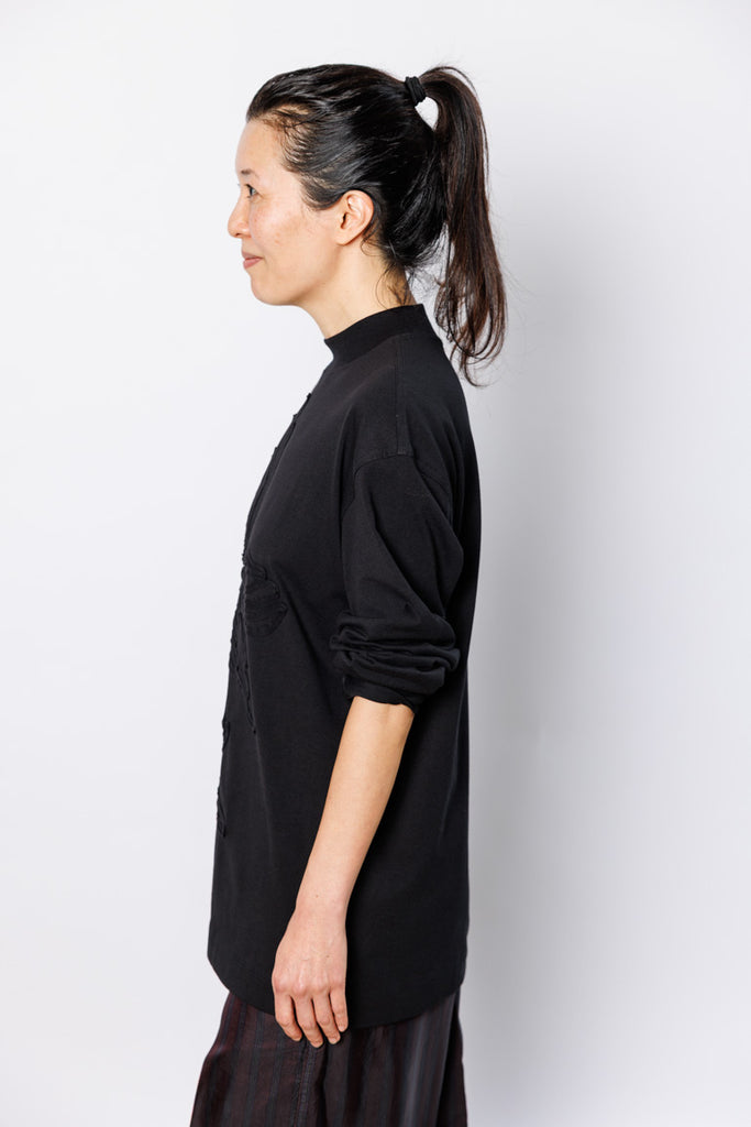Hegera Embellished Long Sleeve T-Shirt - Black