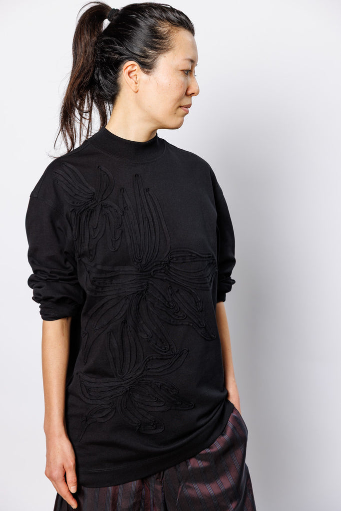 Hegera Embellished Long Sleeve T-Shirt - Black