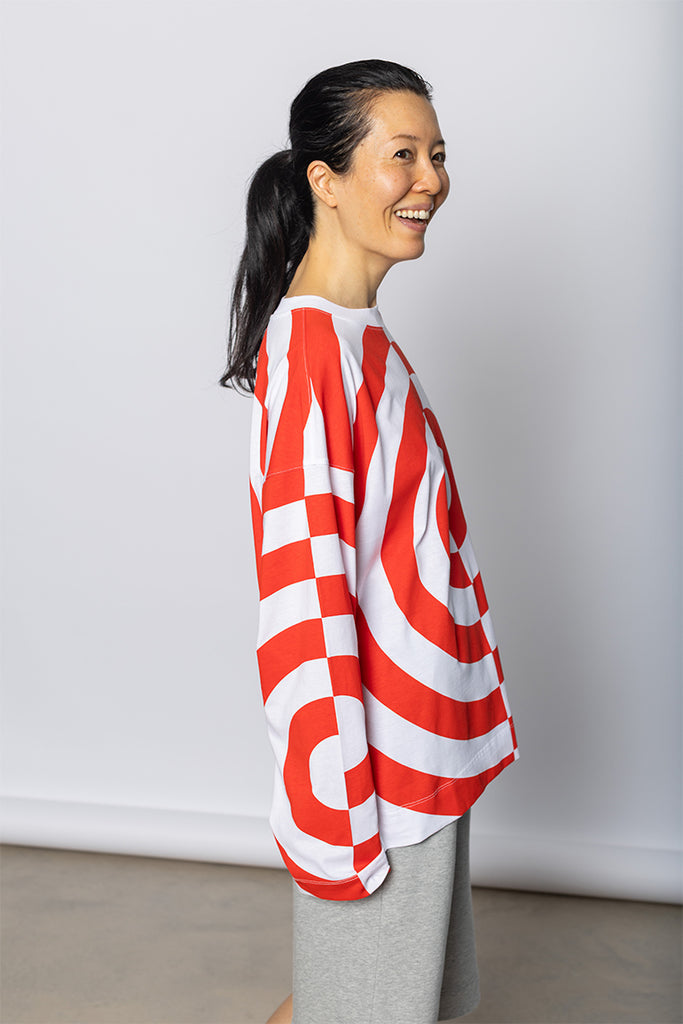 Heglanda Graphic Print T-Shirt - White/Orange