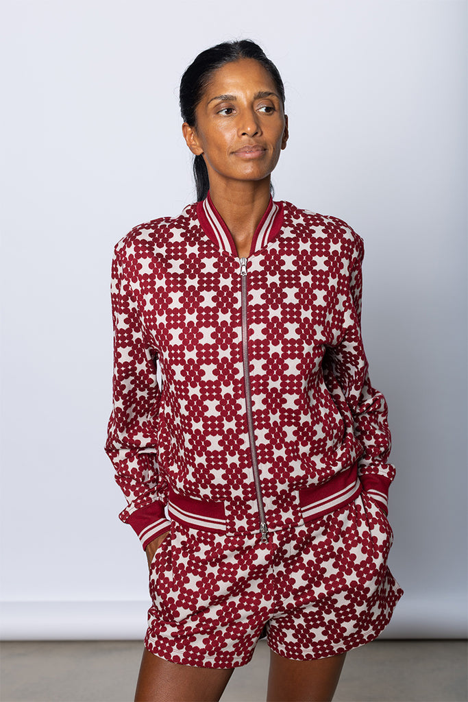 Helan Track Jacket - Burgundy