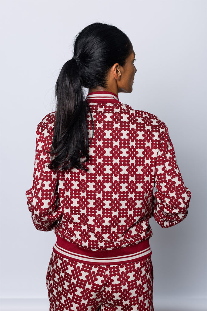 Helan Track Jacket - Burgundy