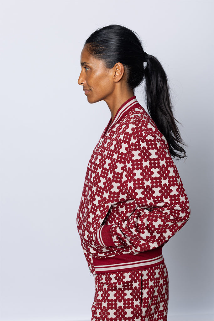 Helan Track Jacket - Burgundy