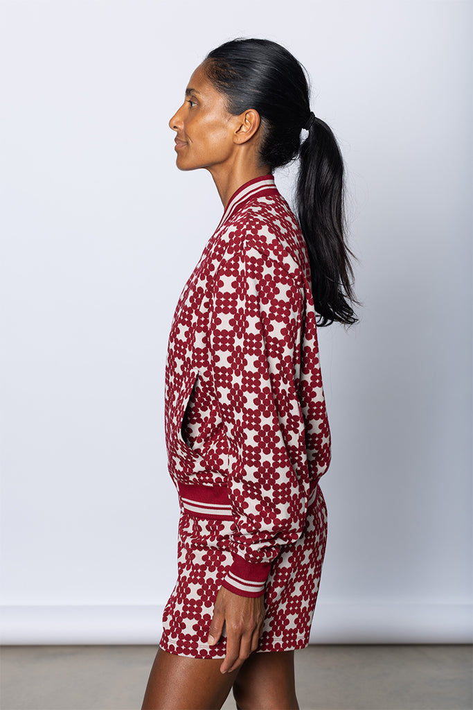 Helan Track Jacket - Burgundy