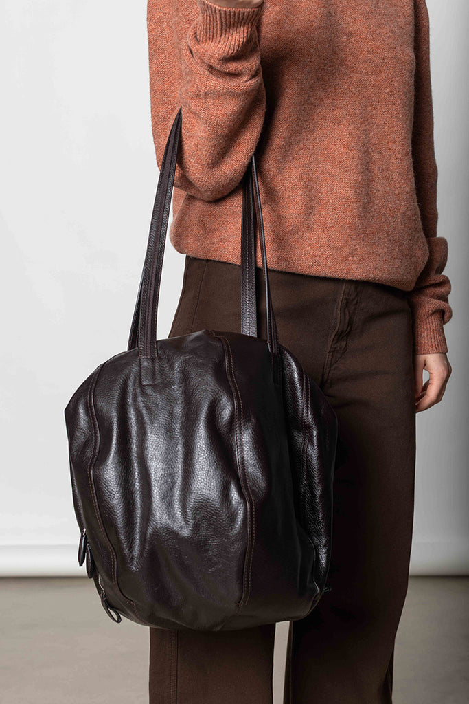 Helmet Hobo Bag - Dark Chocolate