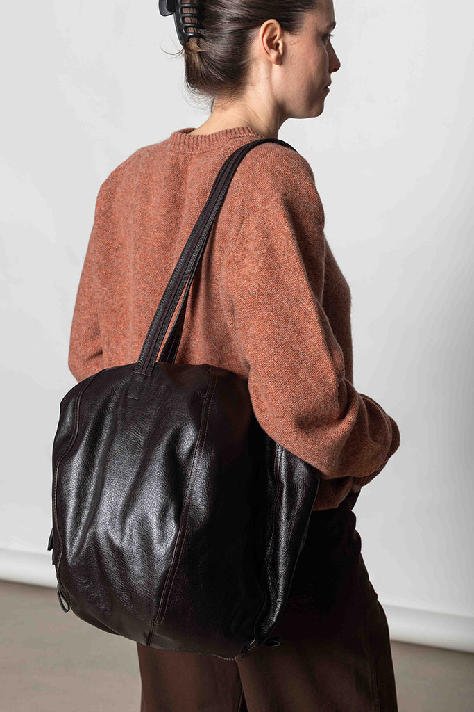 Helmet Hobo Bag - Dark Chocolate