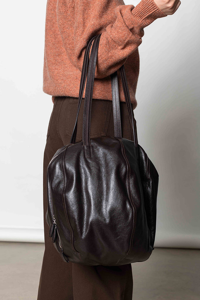 Helmet Hobo Bag - Dark Chocolate
