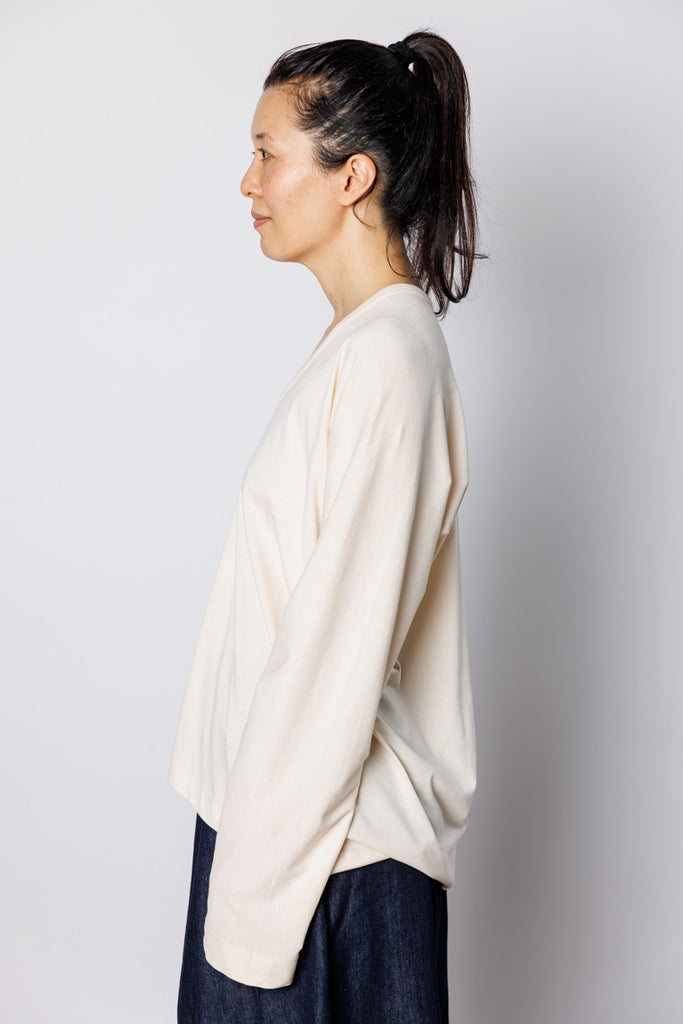 Hena Bis V-Neck T-Shirt - Ecru