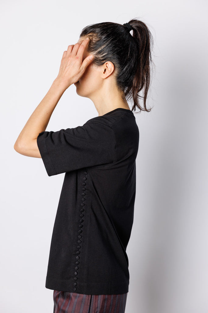 Heydu Bis Crew Neck T-Shirt - Black