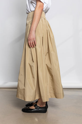Hip Detail Bind Skirt - Stone