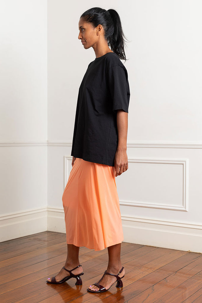 Horsa Draped Knit Skirt - Peach