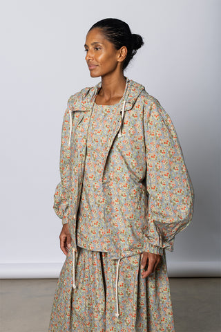 Huckle Hoodie - Dusty Blue Floral