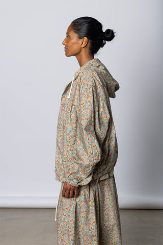 Huckle Hoodie - Dusty Blue Floral
