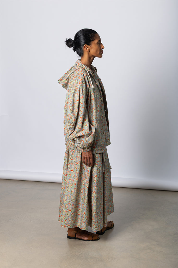 Huckle Hoodie - Dusty Blue Floral