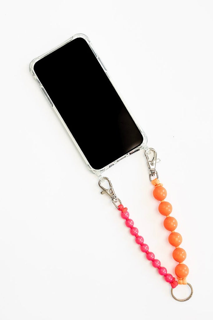 Doppelhandykette Short - Neon Orange/Neon Pink