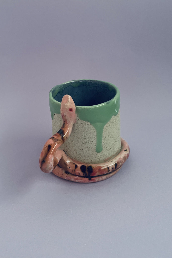 Snake Cup - Red Snake/Green Drips