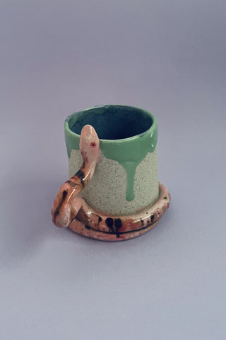 Snake Cup - Red Snake/Green Drips