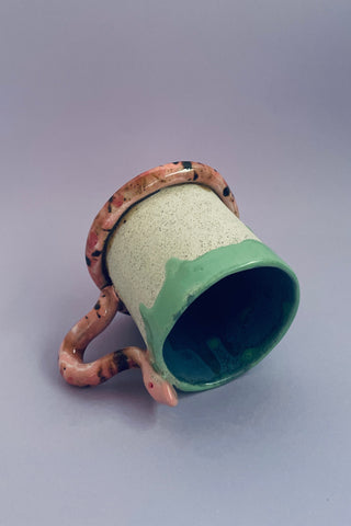 Snake Cup - Red Snake/Green Drips
