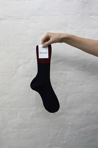 Four Crew Socks - Navy