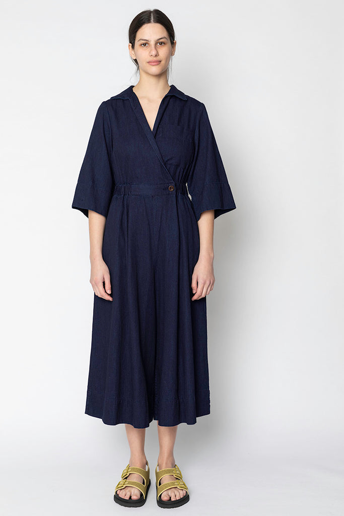 Indigo Twill Culotte All in One - Indigo