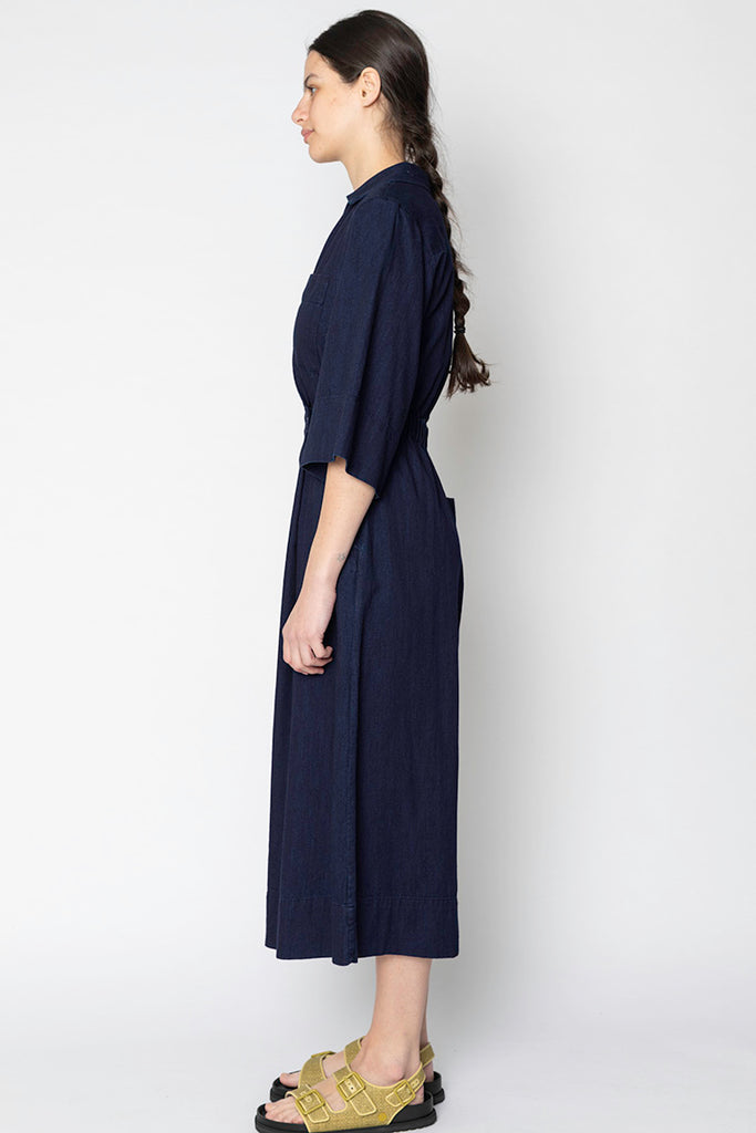 Indigo Twill Culotte All in One - Indigo