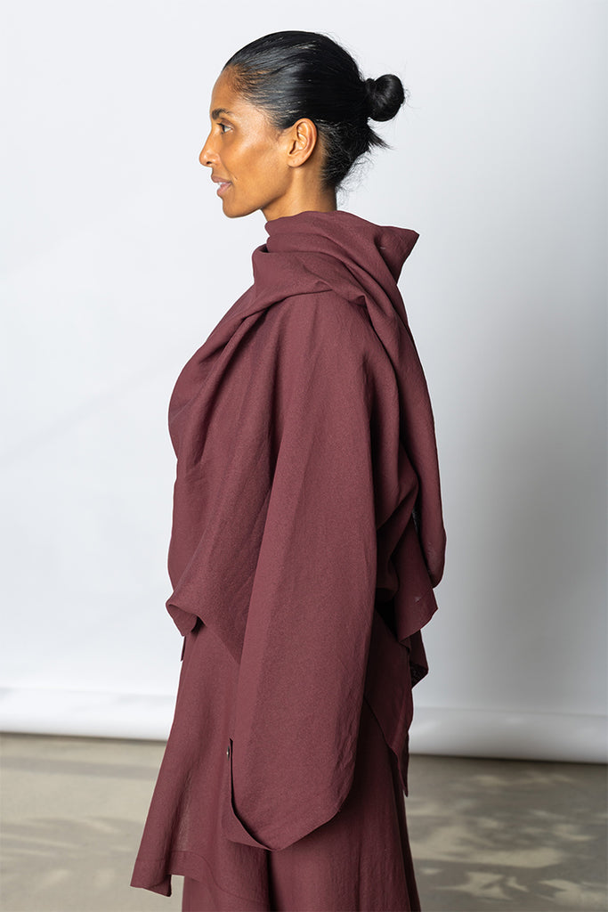All Squares Top - Burgundy
