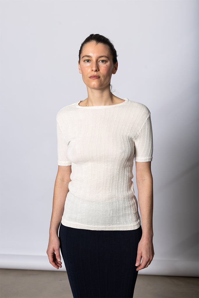 Rill Short Sleeve T-Shirt - Off White