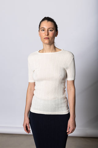 Rill Short Sleeve T-Shirt - Off White