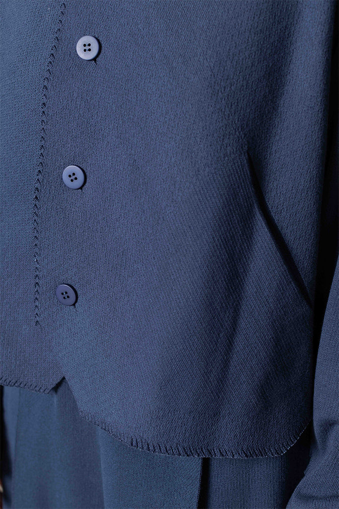 Issey Miyake Campagne Cardigan - Dark Navy at Poepke.com 4