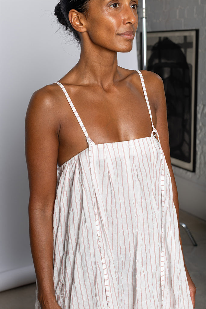 Ito Dress - White/Red