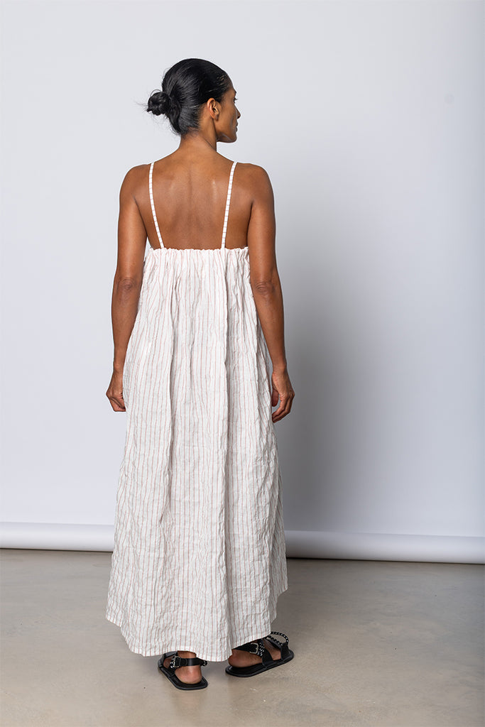 Ito Dress - White/Red