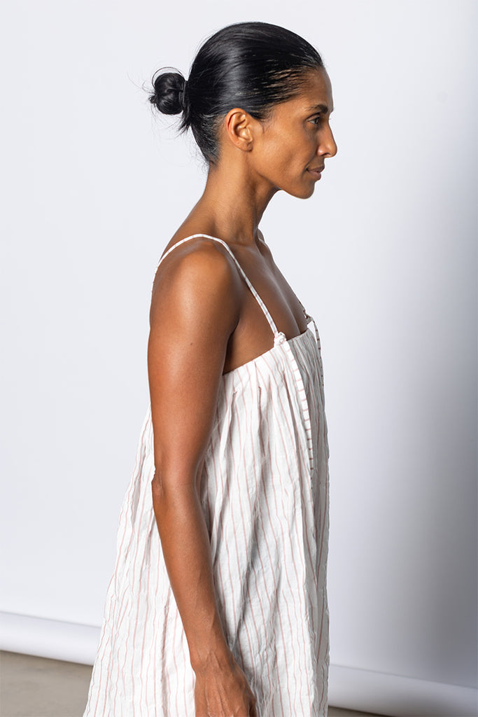 Ito Dress - White/Red